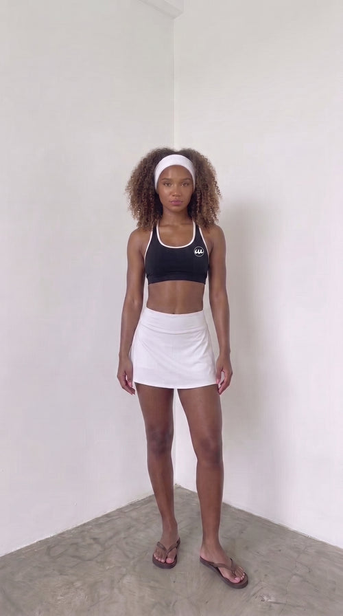 wrapd halter sports bra (black)