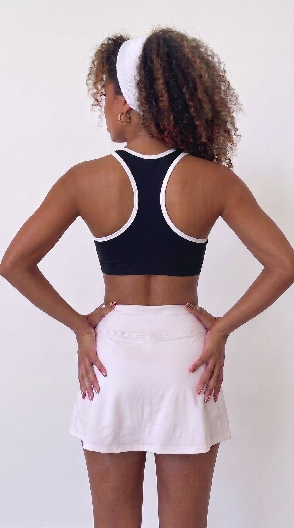 wrapd halter sports bra (black)