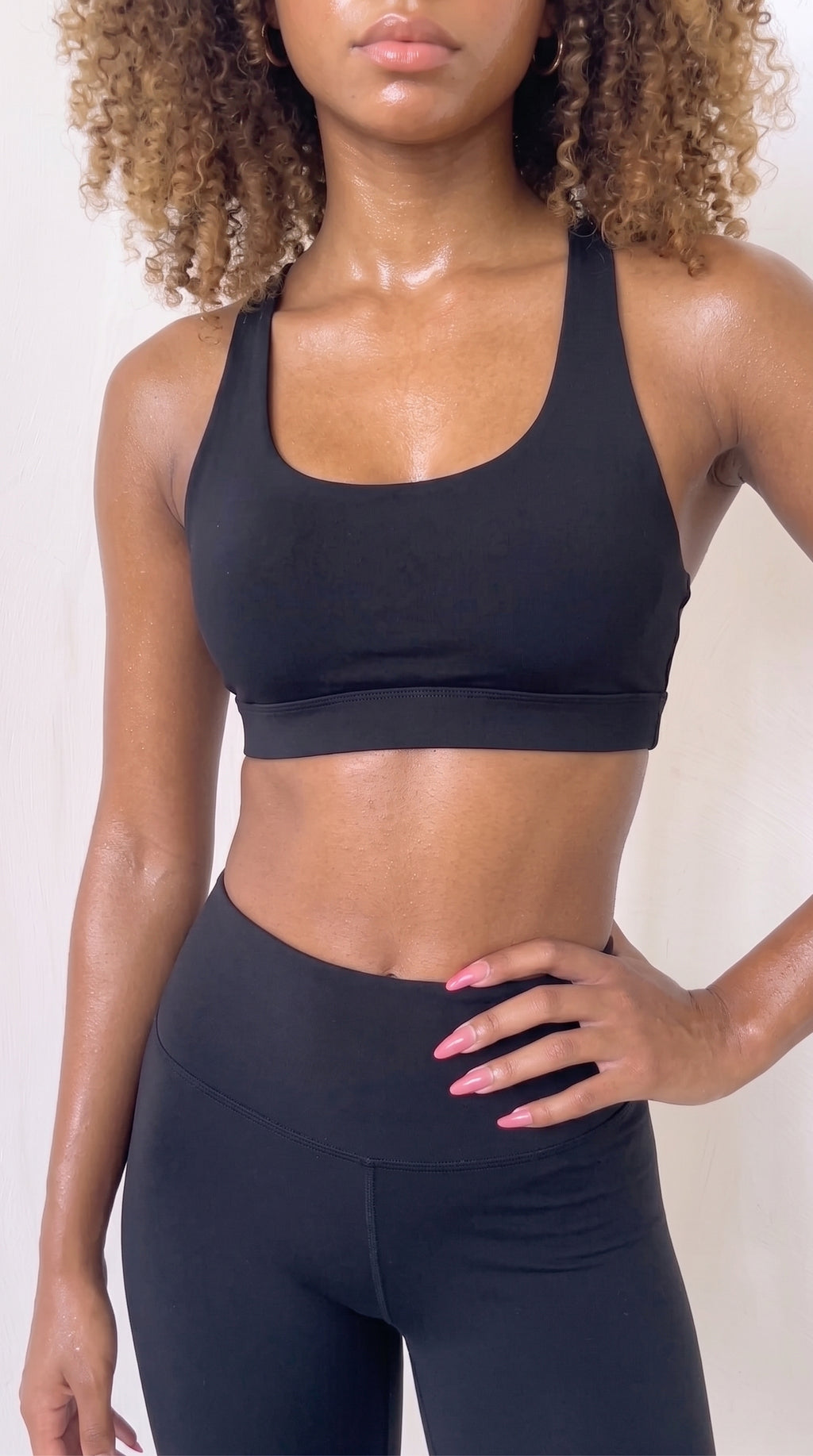 wrapd racerback sports bra (onyx)
